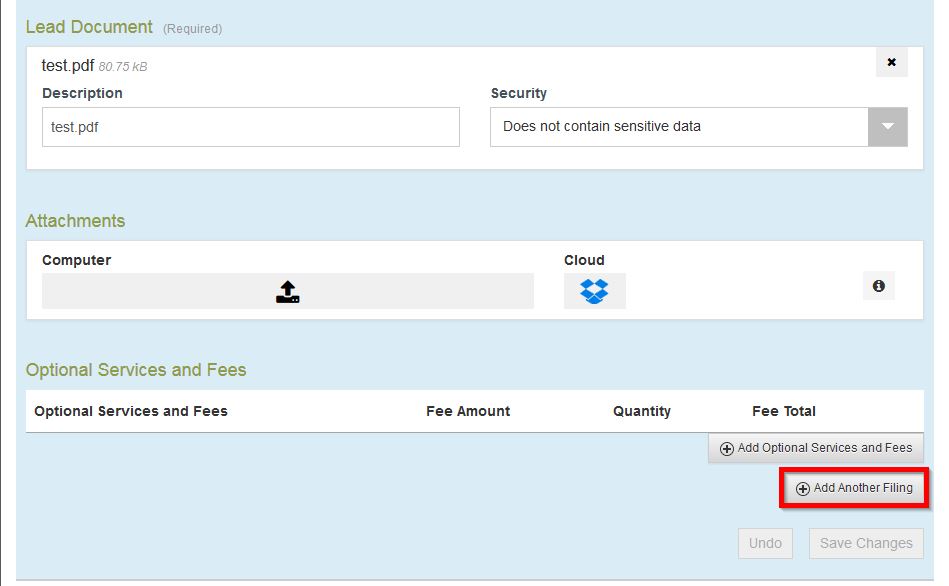 How do I add more than one document into an eFile submission? eFile